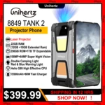 Unihertz 8849 tank 2 waterproof projector smartphone up to 22GB 256GB Rugged Cellphone 64MP Super night vision 15500mAh phone