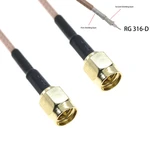 10/15/30/50/100cm 1M 2M 3M SMA Male To SMA Male Plug Connector RG316-D Double Shield Braid Cable