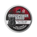 DAM pletená šňůra Crosspower 8-Braid 150m 0.17mm 11,3kg Dark Grey