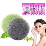 Puff Natural Cleanse Exfoliator Puff Face Cleaning Sponge Round Shape Konjac Face Washing Sponge Facial Tool