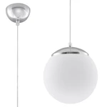 Lustr SOLLUX Ugo 20cm E27 1x60W bez zdroje SL.0263 bílé sklo/chrom