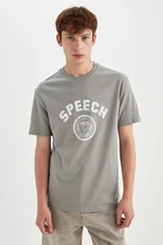 DEFACTO Regular Fit Crew Neck Printed Short Sleeve T-Shirt