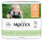 MOLTEX Dětské plenky Pure & Nature Midi 4-9 kg 33 ks