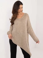 Beige asymmetric sweater OCH BELLA