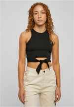 Dámský Cropped Knot Top černý