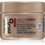 Schwarzkopf Professional Blondme All Blondes Rich vyživujúca maska pre hrubé vlasy 30 ml