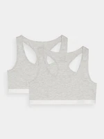 4F Women's Cotton Everyday Bra (2 Pack) - Grey