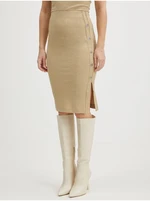 Light brown women's pencil skirt Guess Edna - Ladies