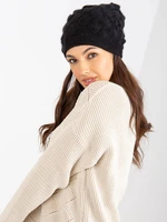 Women's winter hat in black color