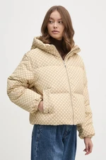 Péřová bunda Tommy Hilfiger dámská, žlutá barva, zimní, oversize, WW0WW43524