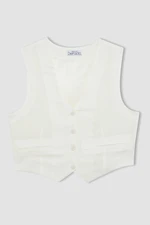 DEFACTO Regular Fit Linen Blend Blazer Vest