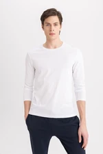 DEFACTO Slim Fit Crew Neck Long Sleeve Basic Pajama Top