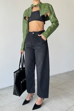 Trendyol Black High Waist Barrel Baggy Jeans