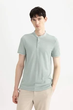 DEFACTO Modern Fit Stand Collar Short Sleeve Polo T-Shirt