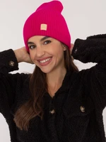 Fuchsia hat with RUE PARIS patch