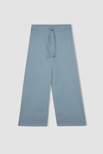 DEFACTO Capri Wide Leg Linen Look Capri