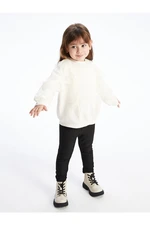 LC Waikiki Crew Neck Long Sleeve Baby Girl Sweatshirt and Tights 2-Piece Set