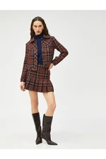 Koton Melis Agazat X - Pleated Mini Tweed Skirt