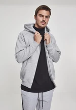 Gray hooded zipper