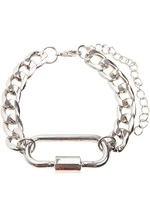 Silver bracelet with clasp