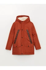 LC Waikiki Boys' Hooded Printed Coat