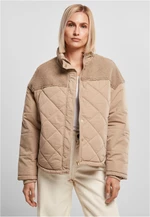 Women's Oversized Diamond Quilt Puffer Jacket softtaupe