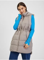 Orsay Grey Ladies Quilted Vest - Ladies