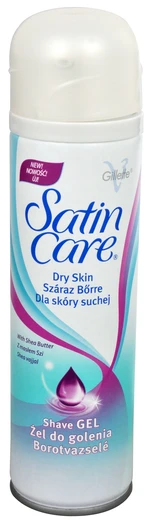 Gillette Gel na holení s bambuckým máslem pro suchou pokožku Satin Care (Shave Gel) 200 ml