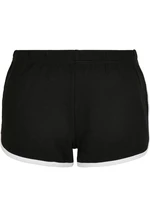 Dámské organické Interlock Retro Hotpants černo/bílé