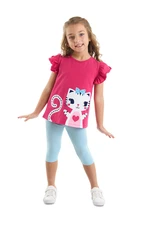 Denokids Frilly Kitten Girl's T-shirt Tights Set