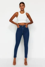 Trendyol Dark Blue Push Up High Waist Skinny