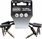 Dunlop MXR DCISTR03R Ribbon TRS Cable 3 Pack 8 cm Kątowy - Kątowy Kabel krosowy