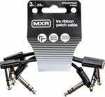 Dunlop MXR DCISTR03R Ribbon TRS Cable 3 Pack Czarny 8 cm Kątowy - Kątowy