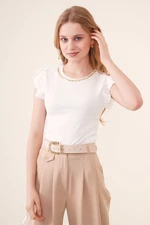 Bigdart 0430 Knitted Blouse - White