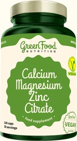 GREENFOOD NUTRITION Calcium Magnesium Zinc citrate 120 kapslí