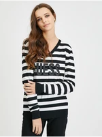 White-black Women's Striped Sweater Guess Pascale - Women