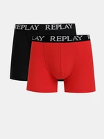 Set of two boxers in black and red Replay - Men