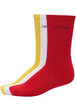 Lettering Socks 3-Pack Yellow/Red/White