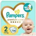 Pampers Premium Care plenky vel. 2, 4-8 kg, 136 ks