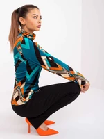 Blue-orange blouse in Biloxi velour