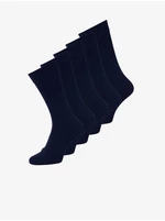 Set of five pairs of men's socks in navy blue Jack & Jones Jens