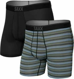 SAXX Quest 2-Pack Boxer Brief Sunrise Stripe/Black II S Fitness fehérnemű