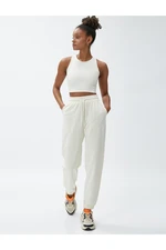 Koton Ebru Şallı Loves Sport - Tie Waist Jogger Sweatpants