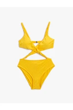 Koton Window Detailed Swimsuit Textured