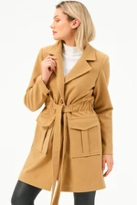 Z6778 DEWBERRY WOMEN'S COAT-CAMEL