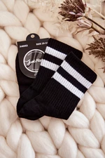 Youth Cotton Sports Socks Black