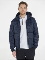 Dark blue men's winter quilted jacket Tommy Hilfiger