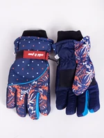 Yoclub Kids's Children's Winter Ski Gloves REN-0242G-A150 Navy Blue