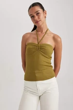 DEFACTO Slim Fit Strapless Ribbed Camisole Undershirt