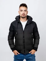 Men's quilted jacket GLANO - dark green